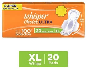 Buy Whisper Choice Sanitary Napkins Ultra Xl 6 Pcs Online At Low Prices In India Paytmmall Com This revolutionary pad has wings which keep the pad in place. always