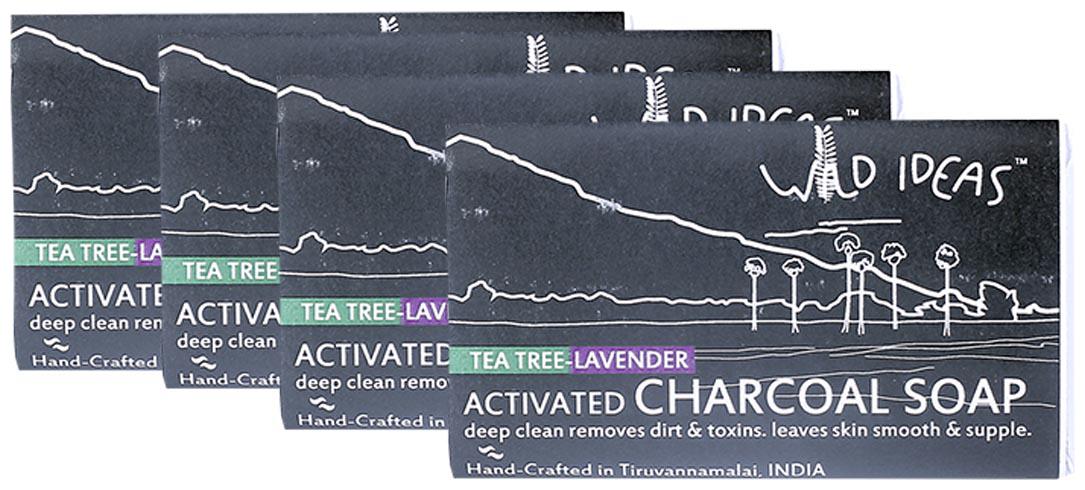 

Wild Ideas Activated Charcoal Soap Tea Tree Lavender 100g (Pack of 4)