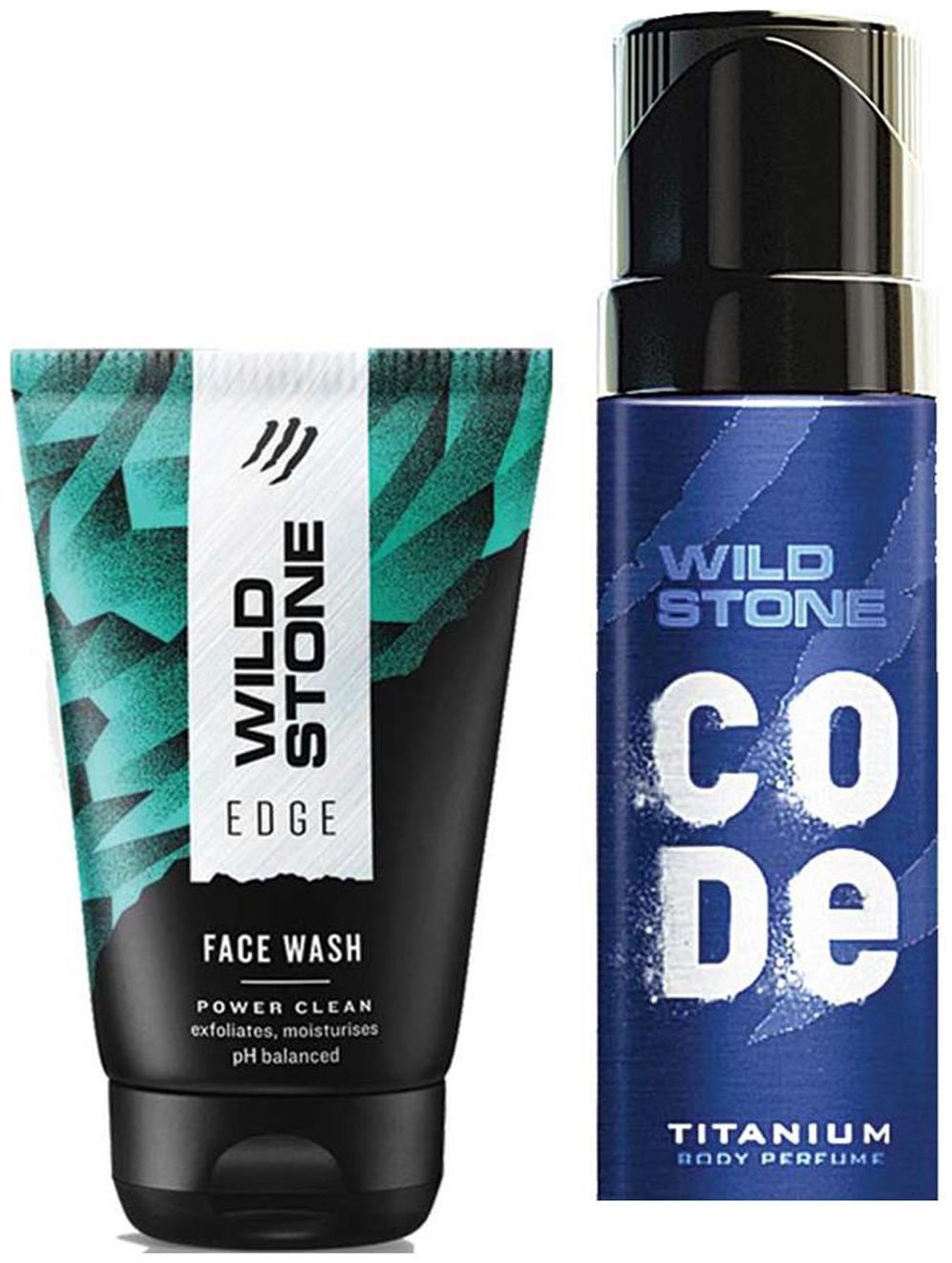 

Wild Stone Code Titanium Body Perfume (120 ml) and Edge Face Wash (100 ml) For Men Pack of 2
