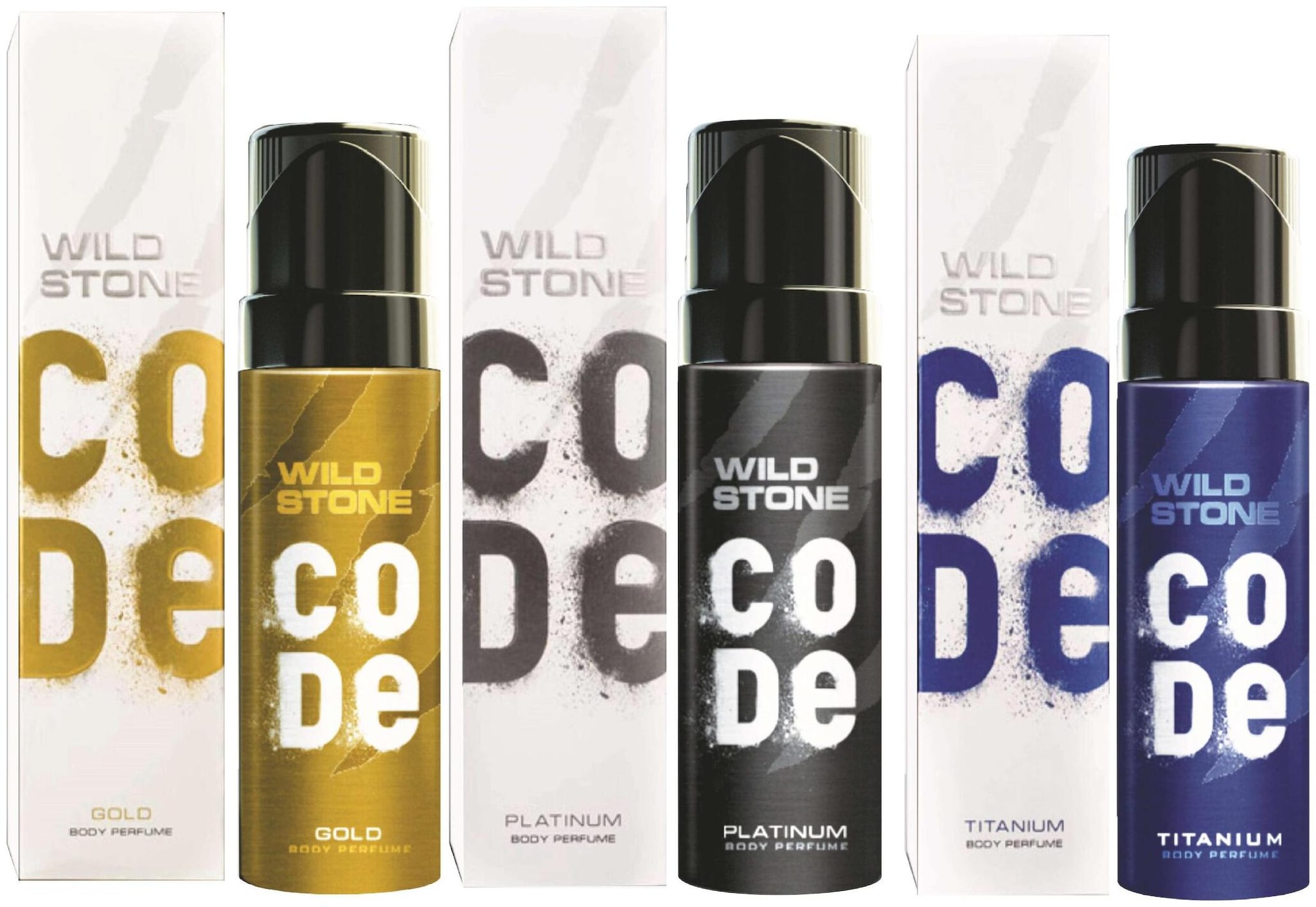 

Wild Stone Code Gold Platinum Titanium Combo