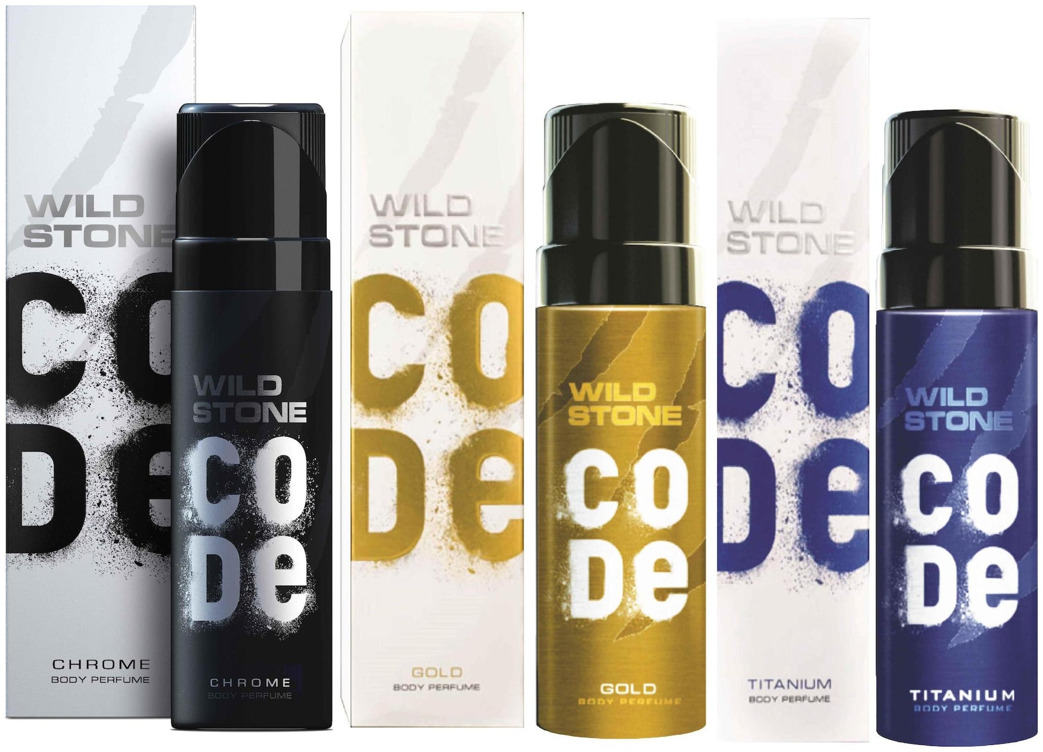 

Wild Stone Code Chrome Gold Titanium Combo