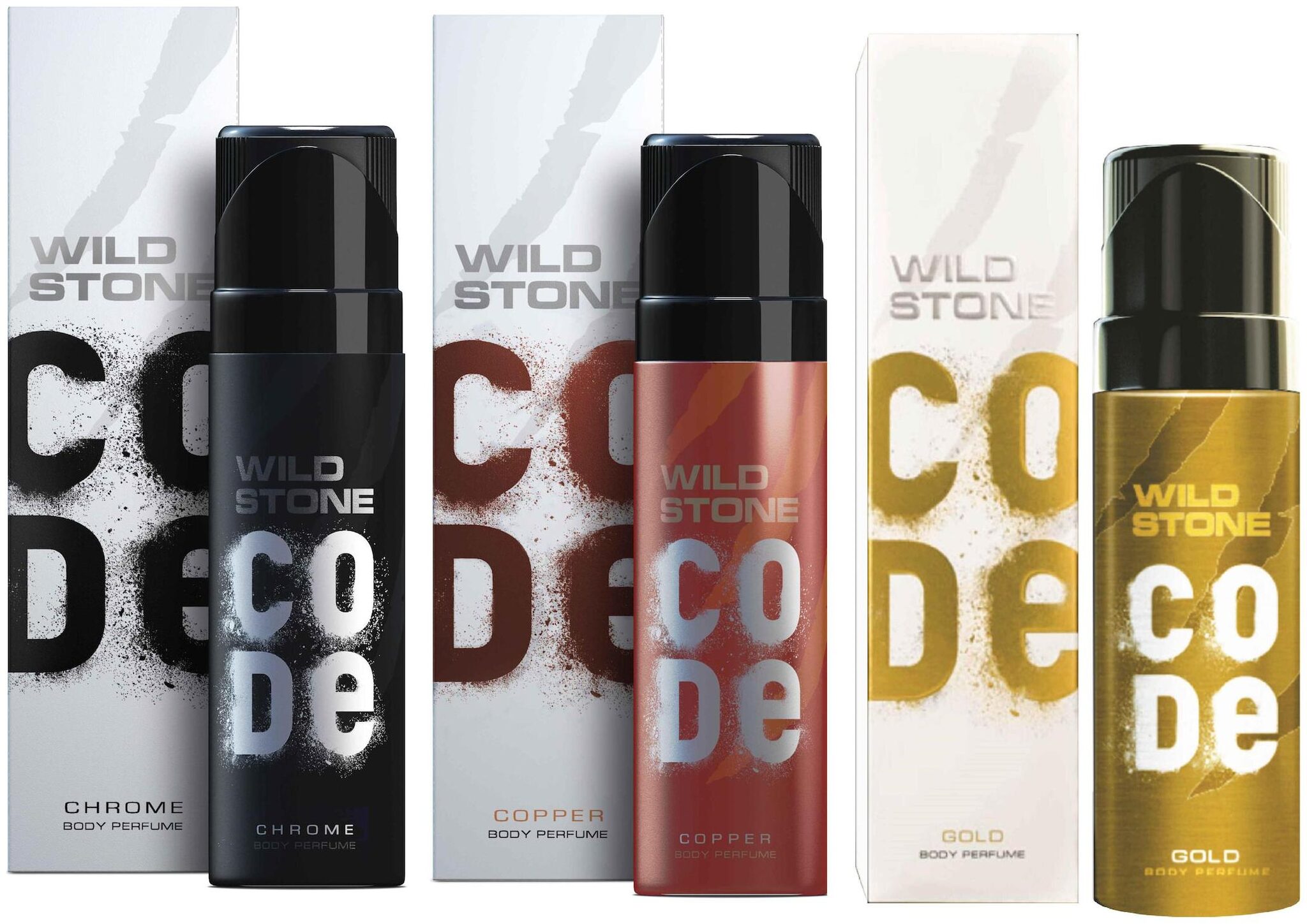 

Wild Stone Code Chrome Copper Gold Combo