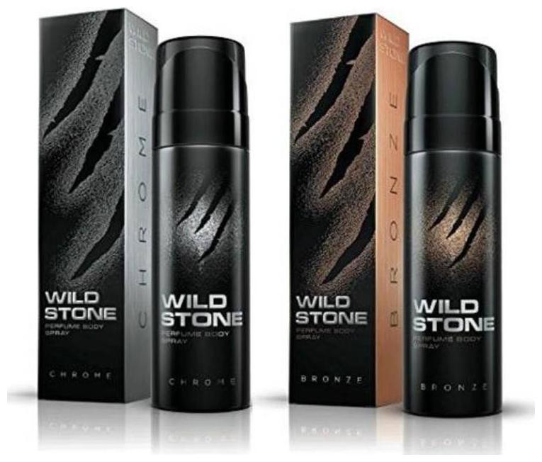 

Wild Stone Chrome And Bronze Combo Pack 2 (120 ml) Deodorant Spray - For Men (240 ml Pack of 2)
