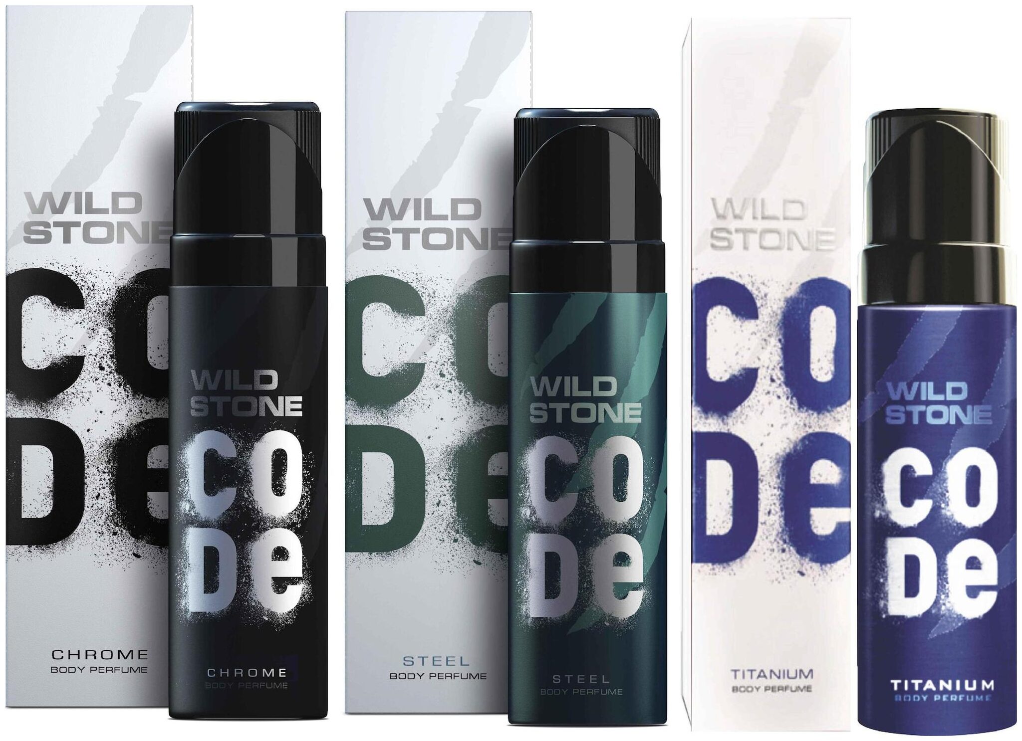 

Wild Stone Code Chrome Steel Titanium Combo
