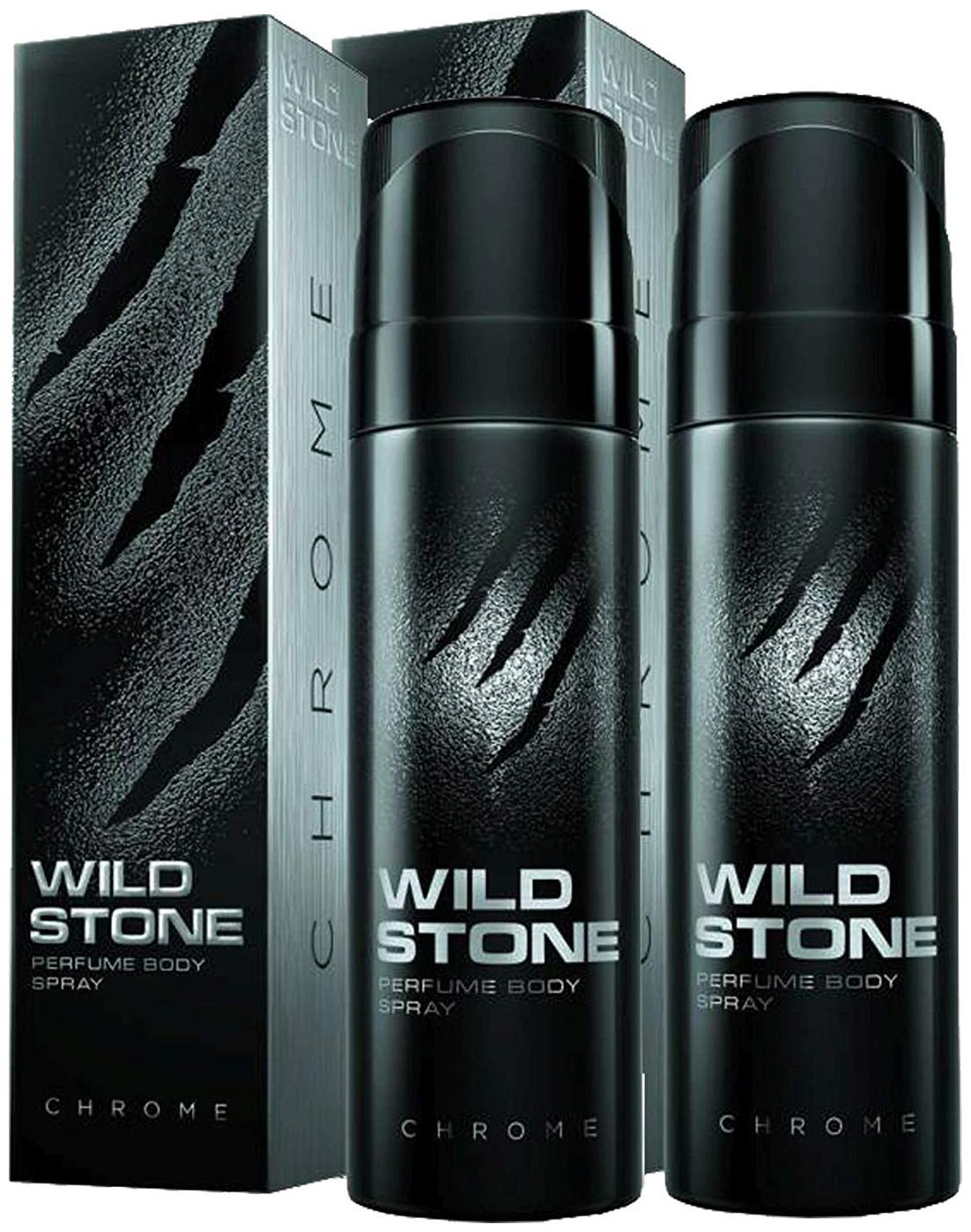 

Wild Stone Chrome No Gas Deodorant For Men 120- ml (Pack of 2)
