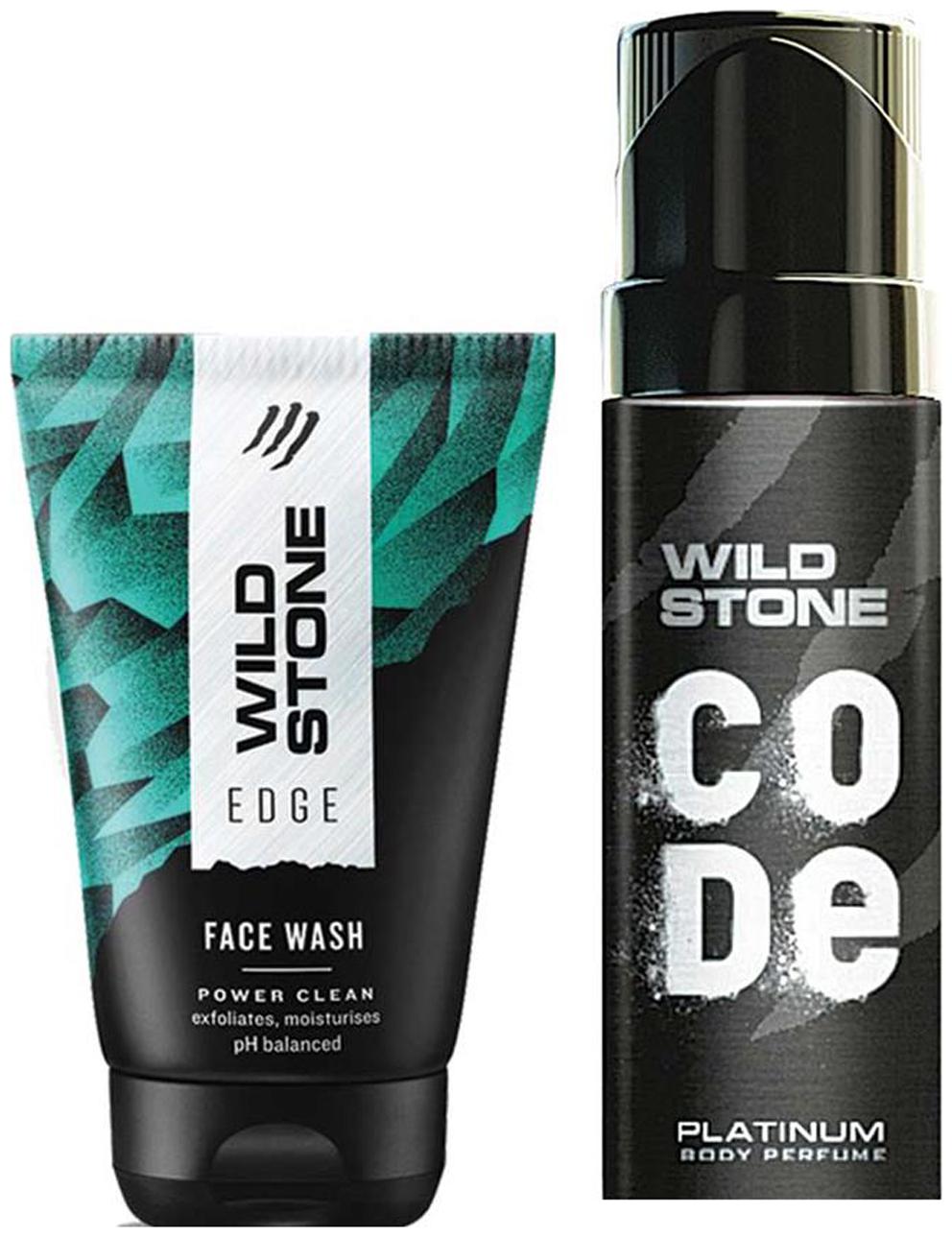 

Wild Stone Code Platinum Body Perfume (120 ml) and Edge Face Wash (100 ml) For Men Pack of 2
