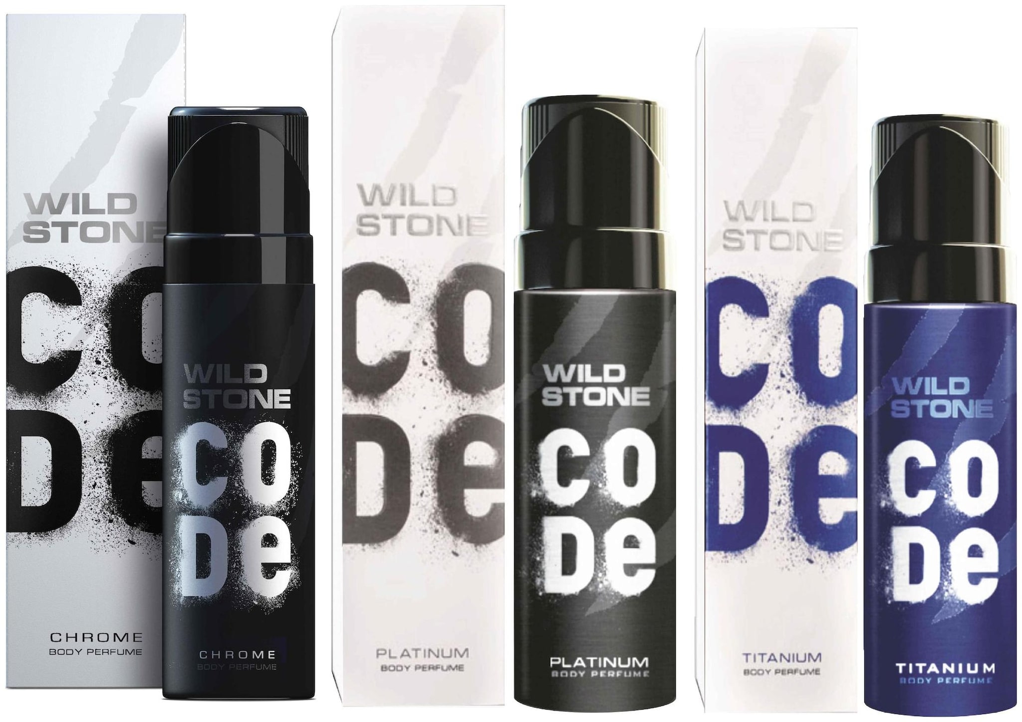 

Wild Stone Code Chrome Platinum Titanium Combo
