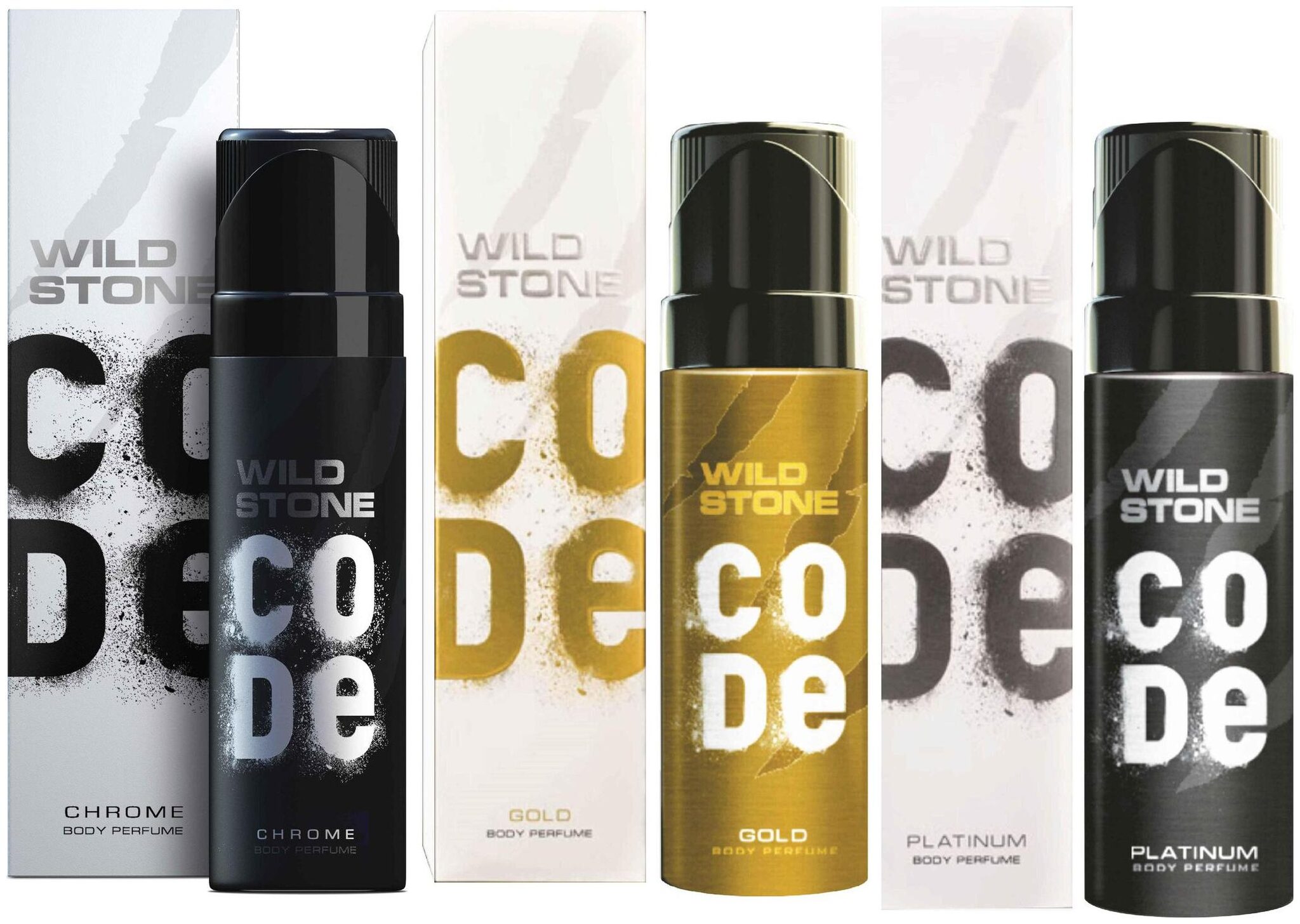 

Wild Stone Code Chrome Gold Platinum Combo