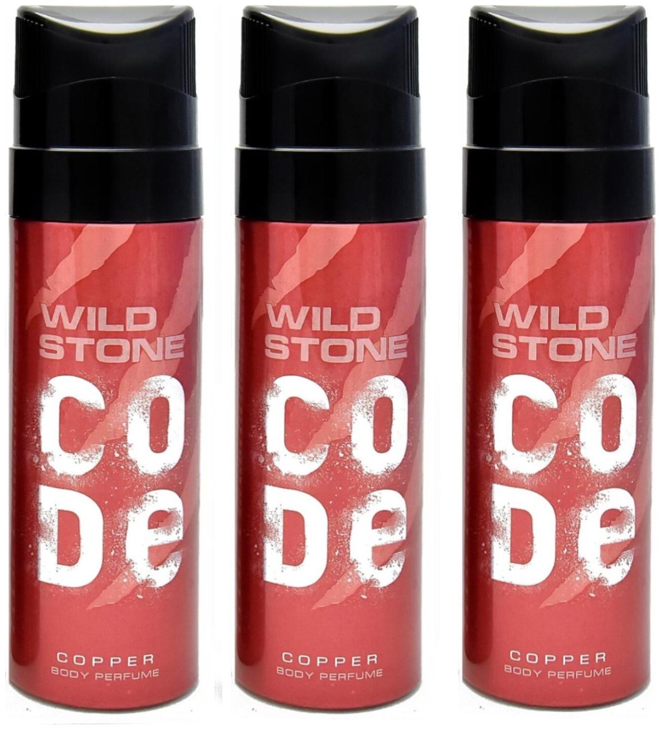 

Wild Stone Code Copper Perfume Body Spray Pack of 3 Combo (120 ml Each)