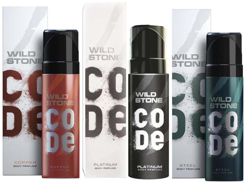 

Wild stone Code ( Copper Platinum Steel ) Body perfume - 120 ml Each