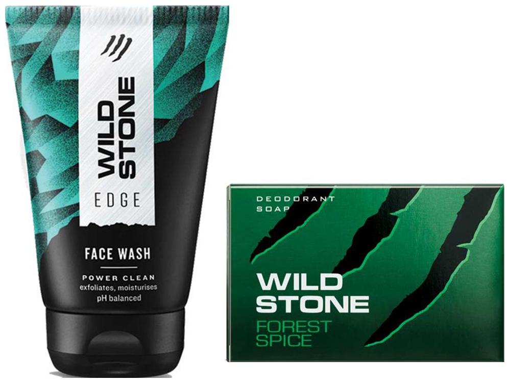 

Wild Stone Edge Face Wash (100 ml) and Forest Spice Soap (75g ) For Men Pack of 2