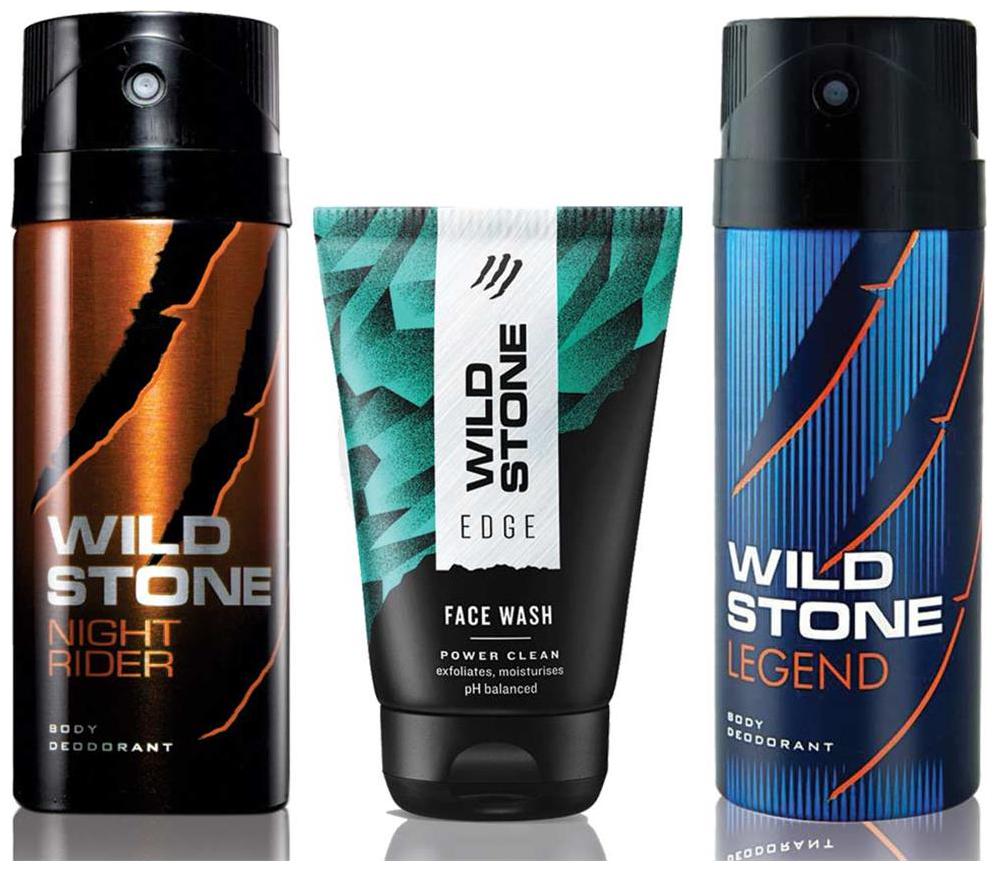 

Wild Stone Edge Facewash Night Rider and Legend Deodorant (Pack of 3)
