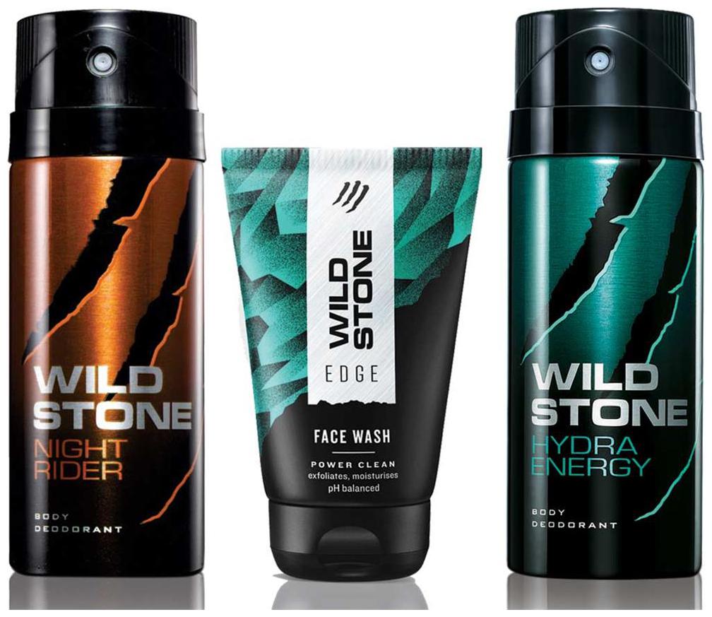 

Wild Stone Edge Facewash Night Rider and Hydra Energy Deodorant (Pack of 3)
