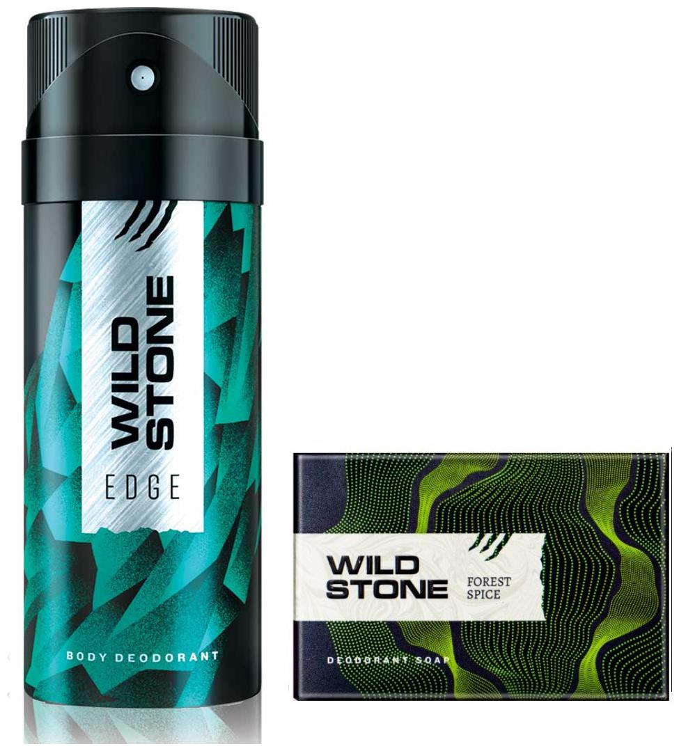 

Wild Stone Edge Deodorant(150ml each) and Forest Spice Soap(125g each) Pack of 2