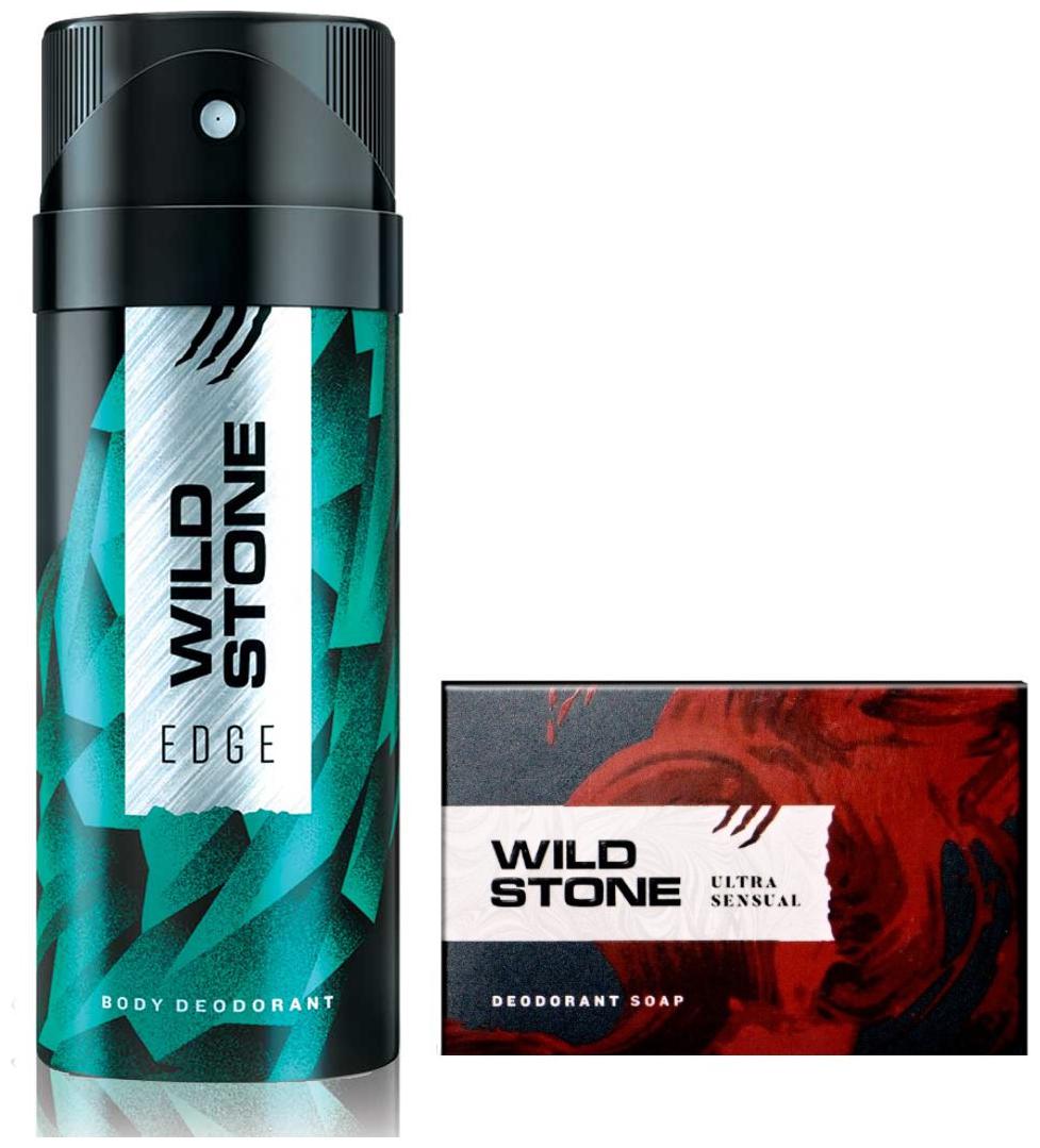 

Wild Stone Edge Deodorant(150ml ) and Ultra Sensual Soap(125g ) Pack of 2