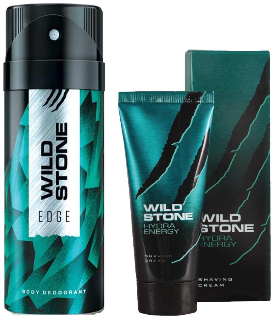 

Wild Stone Edge Deodorant (150 ml) and Hydra Energy Shaving Cream (30 g) For Men (Pack of 2)