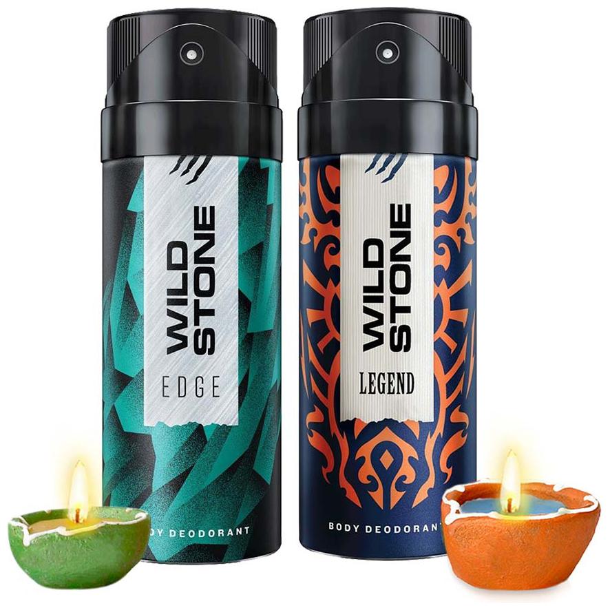 

Wild Stone Edge 150ml Legend Deodorant 150ml with 2 Diya) (Pack of 4)