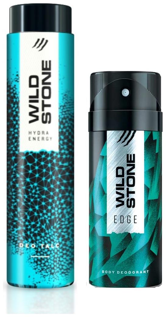 

Wild Stone Hydra Energy Talc (300 g) and Edge Deodorant (150 ml ) for men- Pack of 2