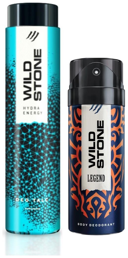 

Wild Stone Hydra Energy Talc (300 g) and Legend Deodorant (150 ml ) for men- Pack of 2
