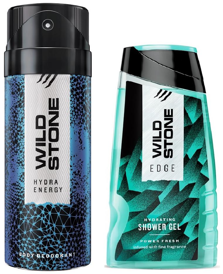 

Wild Stone Hydra Energy Deodorant (150 ml) and Edge Shower Gel (100 g) For Men - Pack of 2