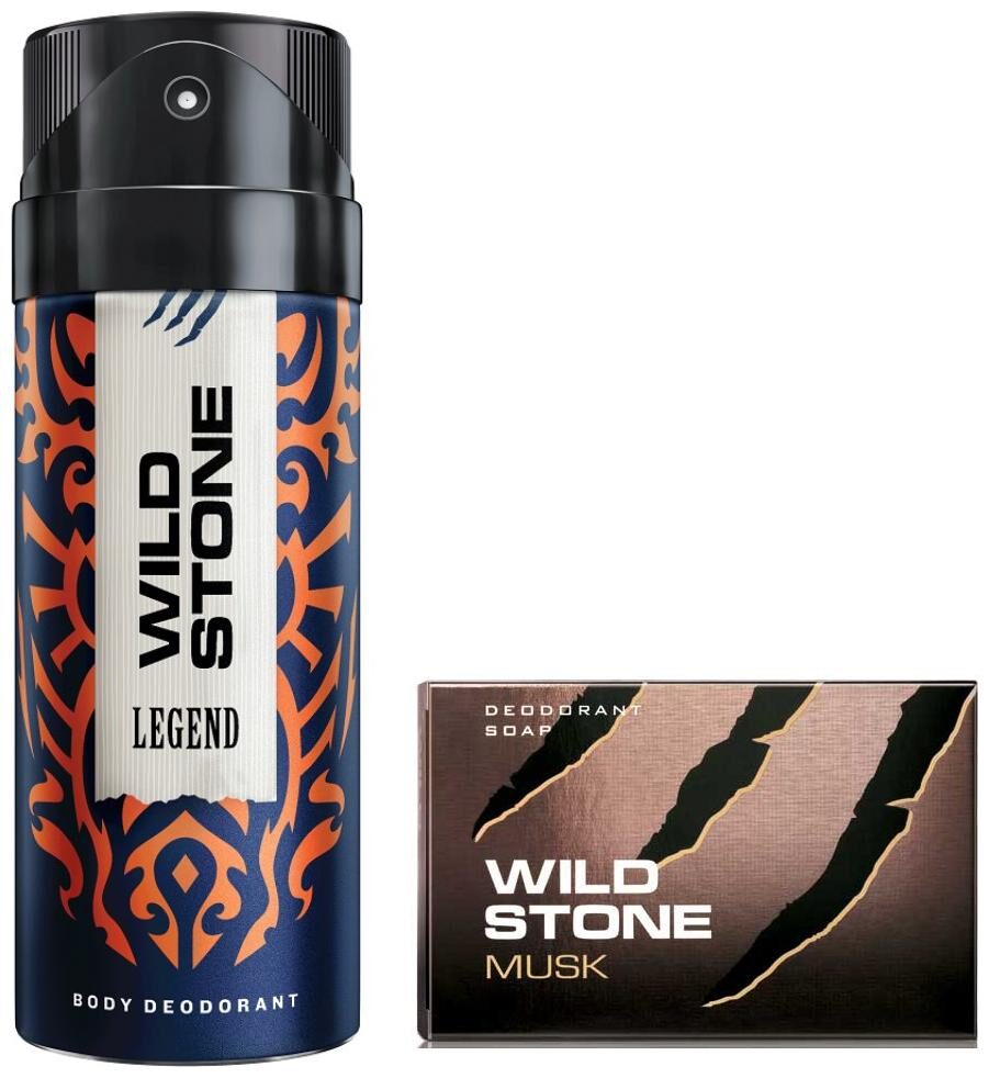 

Wild Stone Legend Deodorant(150ml each) and Musk Soap(125g each) Pack of 2