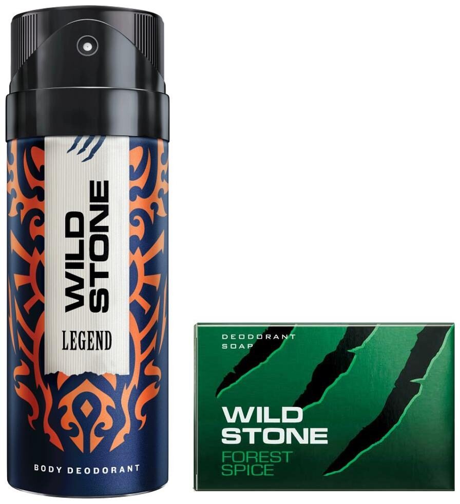 

Wild Stone Legend Deodorant(150ml each) and Forest Spice Soap(75g each) Pack of 2