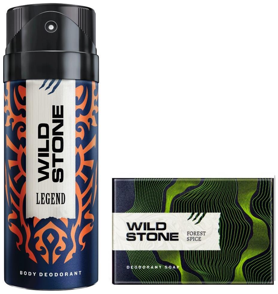 

Wild Stone Legend Deodorant(150ml each) and Forest Spice Soap(125g each) Pack of 2