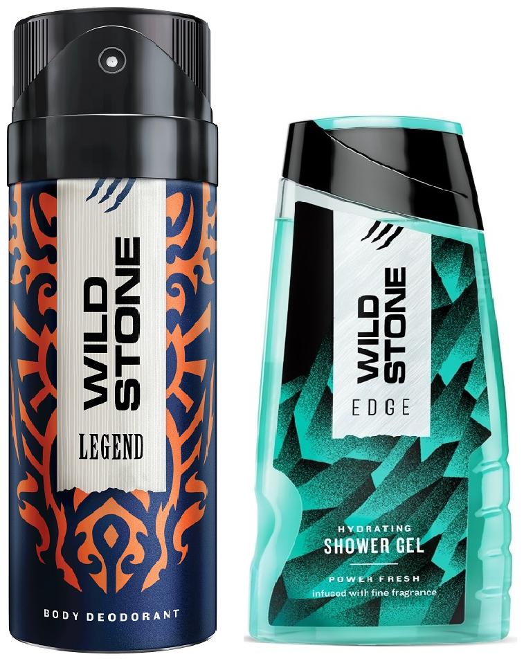 

Wild Stone Legend Deodorant (150 ml) and Edge Shower Gel (100 g) For Men - Pack of 2