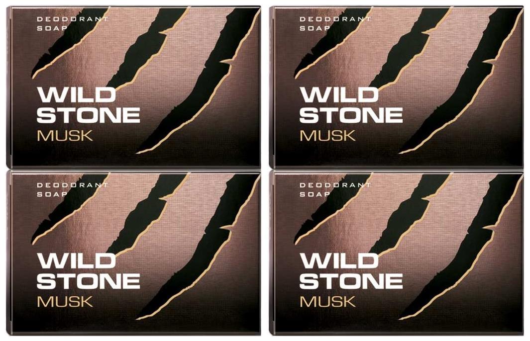 

Wild Stone Musk Soap For Men - 125 g (Pack of 4)