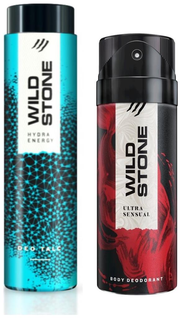 

Wild Stone Ultra Sensual Deodorant (150 ml) and Hydra Energy Talc (100 g)- Pack of 2