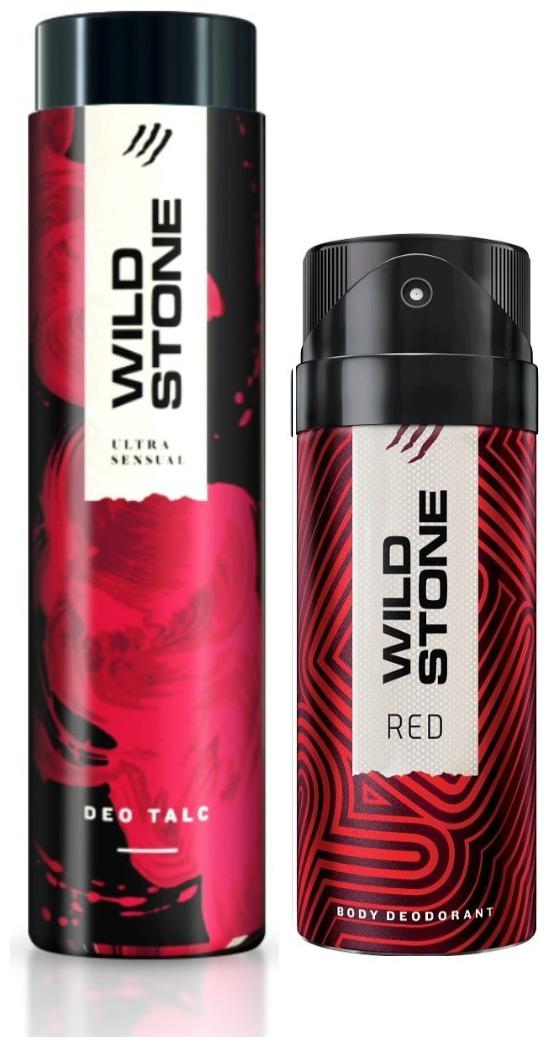 

Wild Stone Ultra Sensual Talc (300 g) and Red Deodorant (150 ml ) for men- Pack of 2