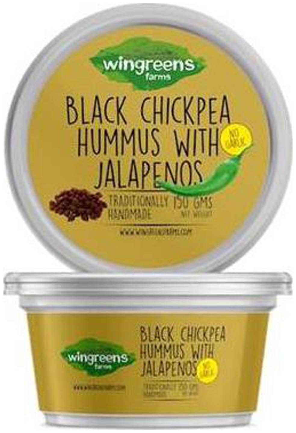 

Wingreens Black Chickpea Hummus with Jalapenos 150g