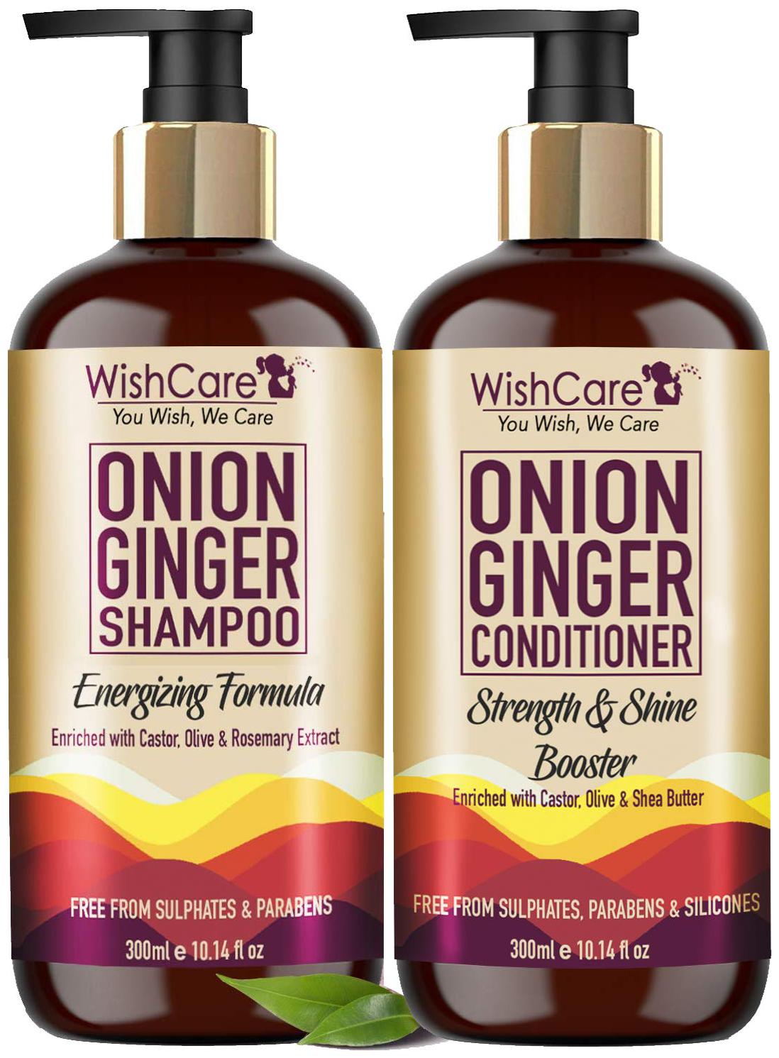 

WishCare Red Onion Ginger Shampoo 300 ml Conditioner 300 ml Pack of 2