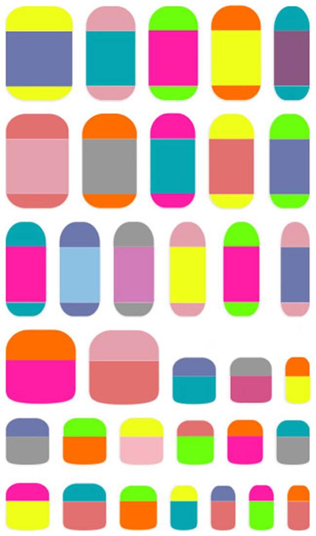 

Withshyan Self-Adhesive Trendy Nail Art Stickers Candy Rainbow