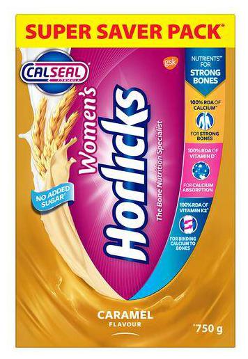 

Womens Horlicks Health Nutrition Drink - No Added Sugar Caramel Flavour 750 g