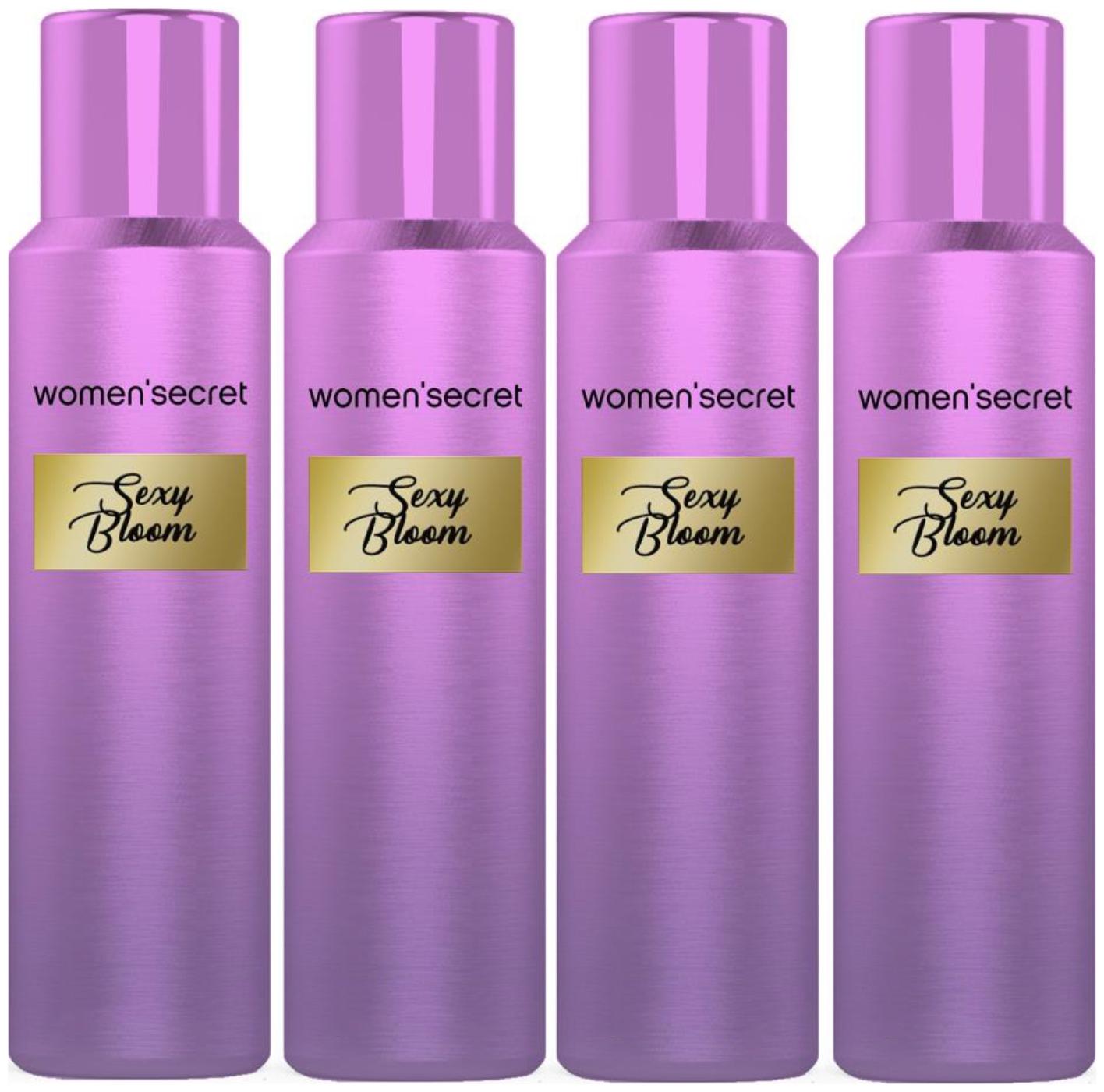 

WOMENS SECRET SEXY BLOOM Deodorant Spray 100ml (Pack of 4)