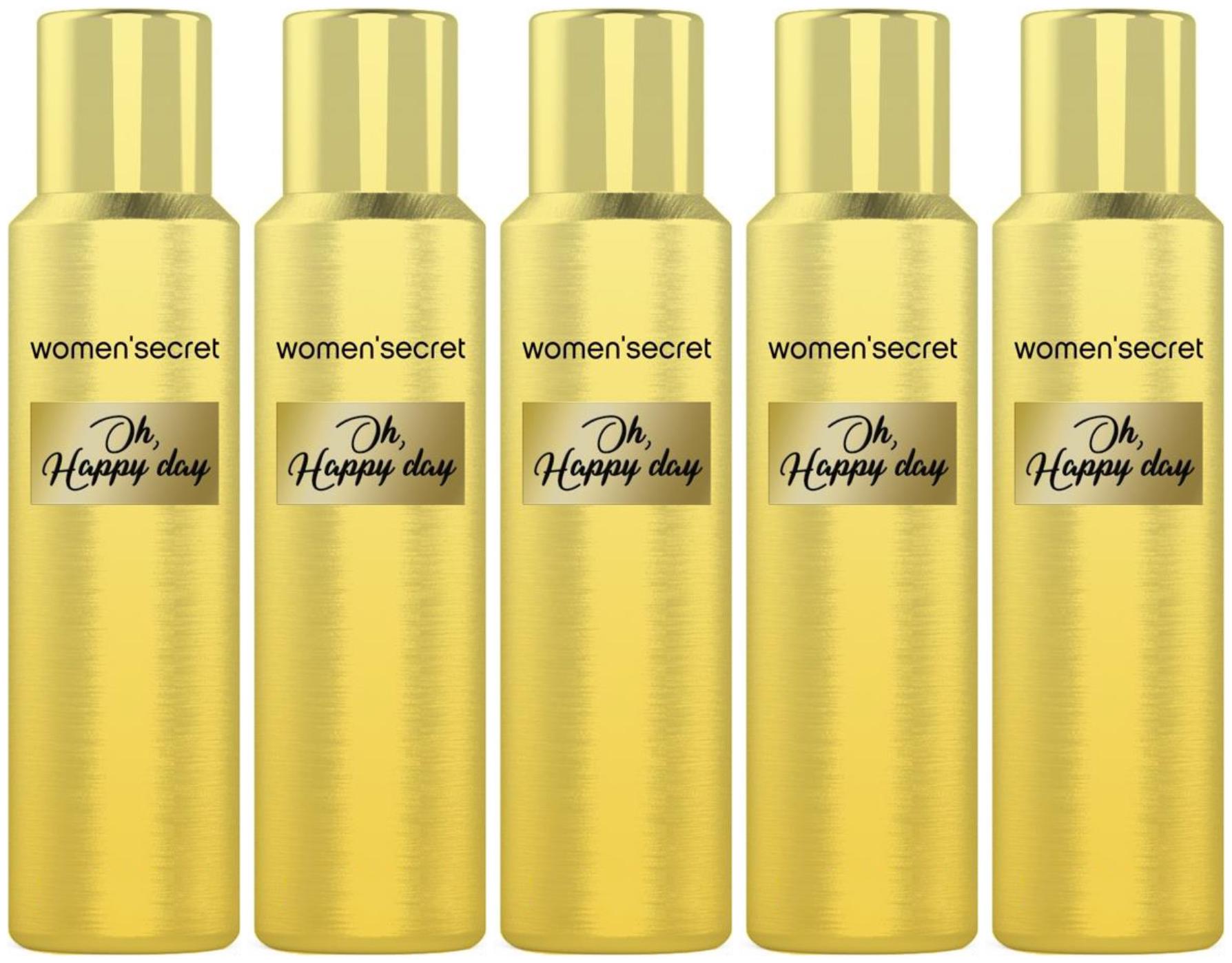 

WOMENS SECRET OH HAPPY DAY Deodorant Spray 100ml (Pack of 5)