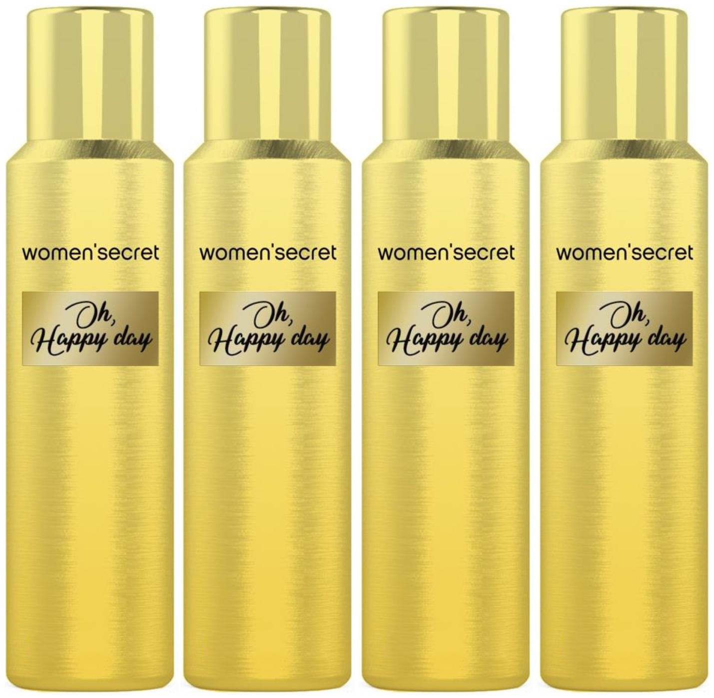

WOMENS SECRET OH HAPPY DAY Deodorant Spray 100ml (Pack of 4)