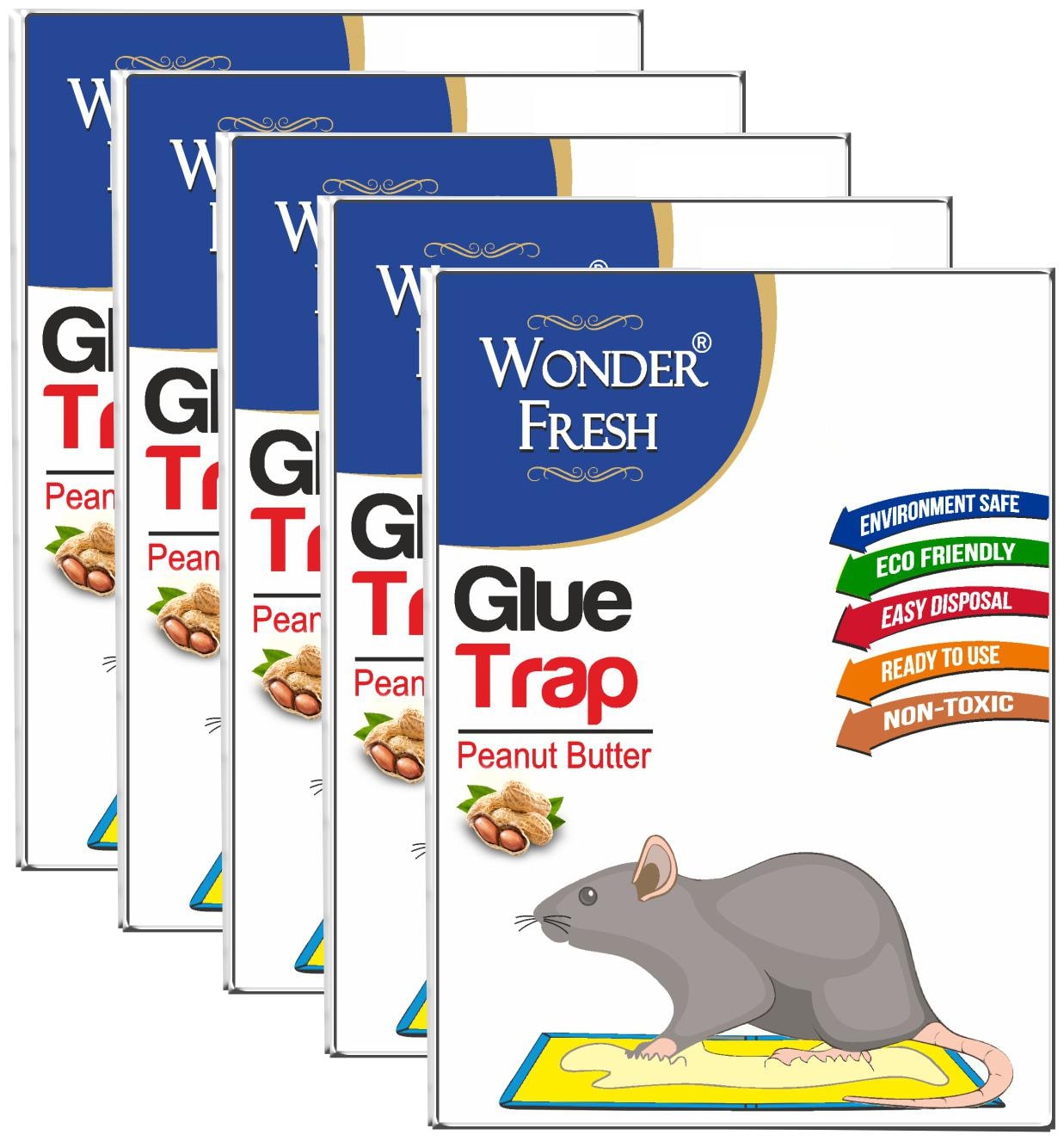 

Wonder Fresh Glue Trap for Rat and Other Insect Jumbo Size Strong Glue (Pack Of 5)