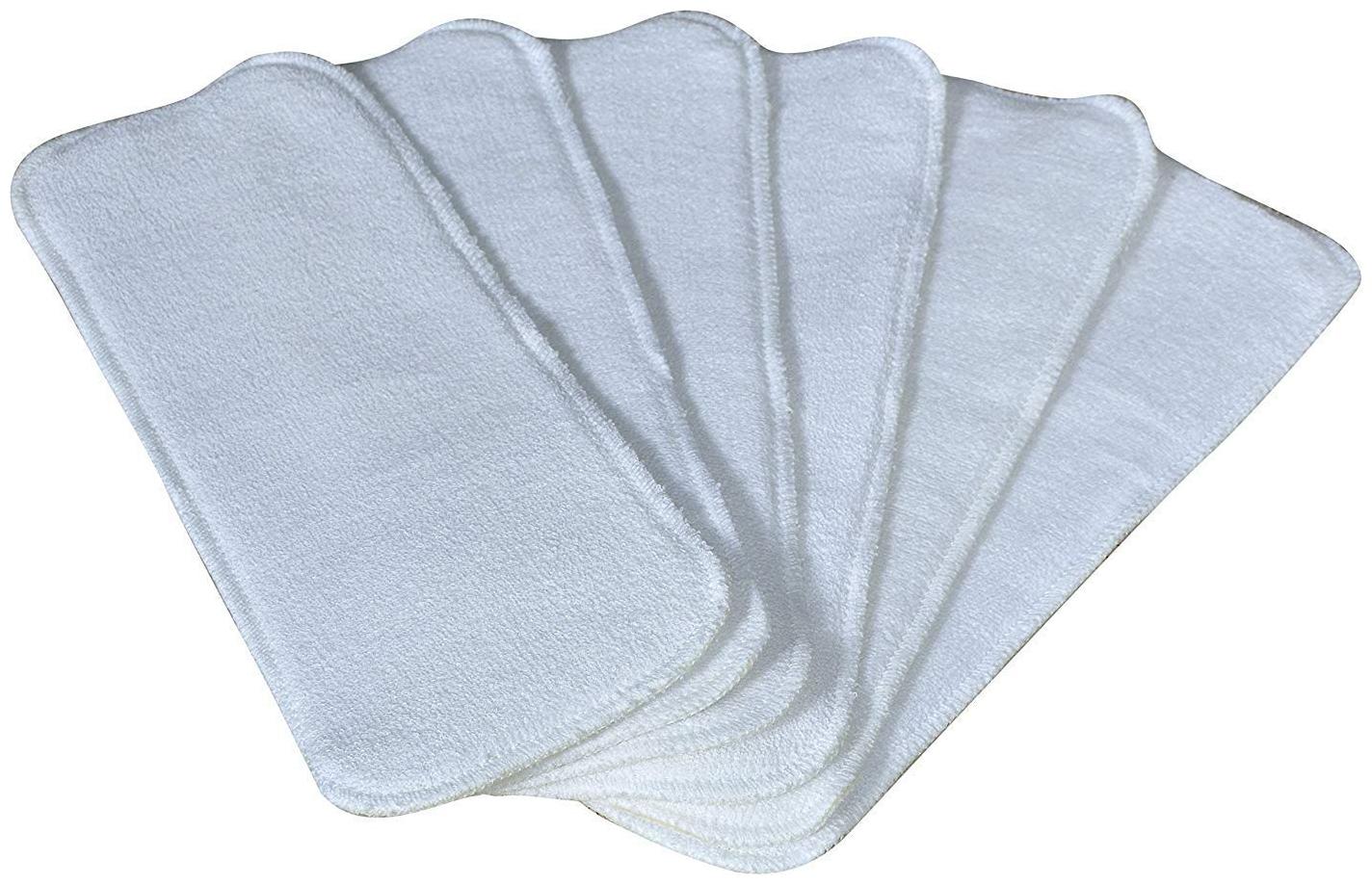 

Wonder Star Present High Quality Cotton Inserts Liners Cloth Diaper Nappy Reusable Washable for Baby Pad Diapers (Pack of 6) M