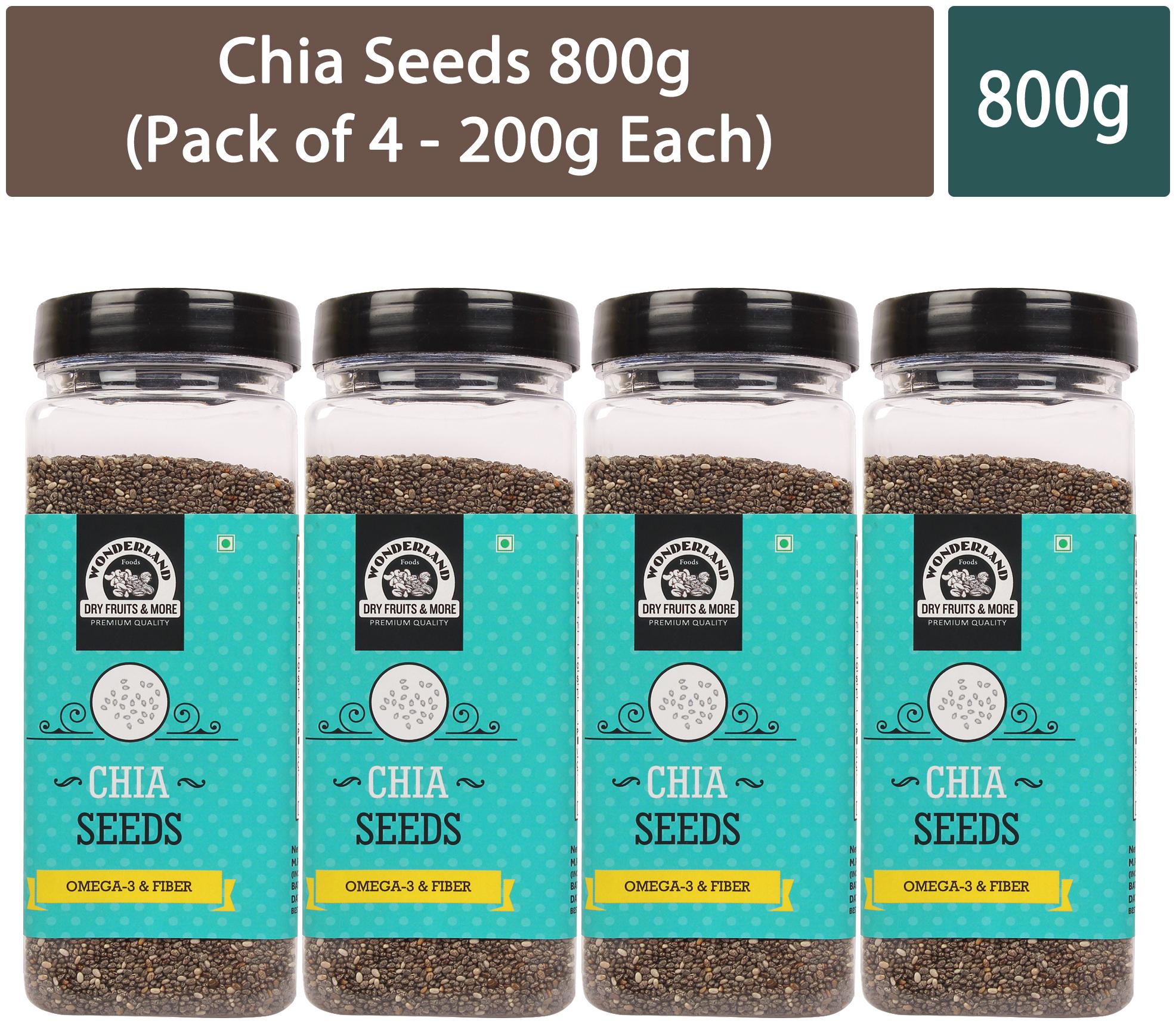 

Wonderland Chia Seeds 800g (Pack of 4 - 200g Each)