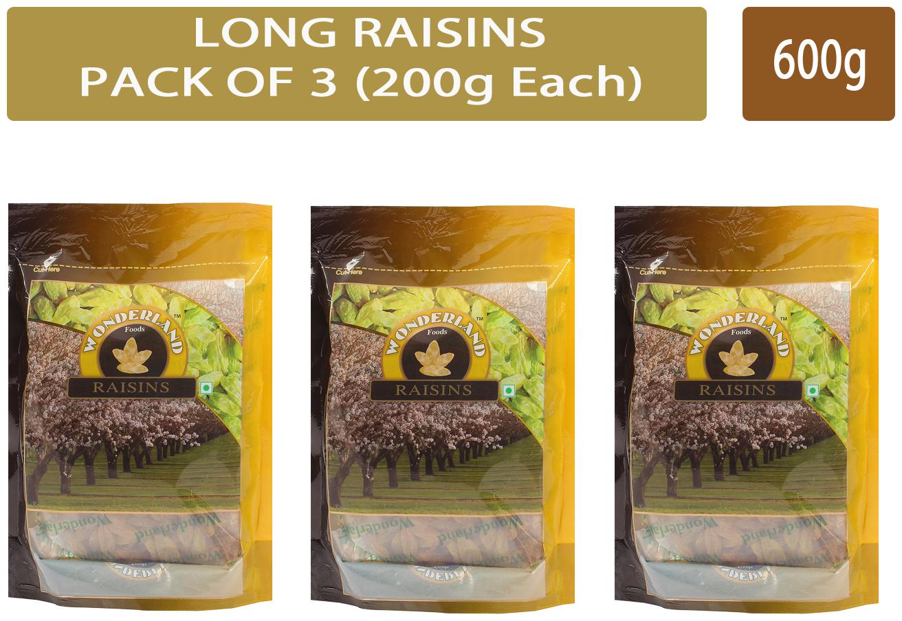 

Wonderland Plain Raisin 200 g (Pack of 3)