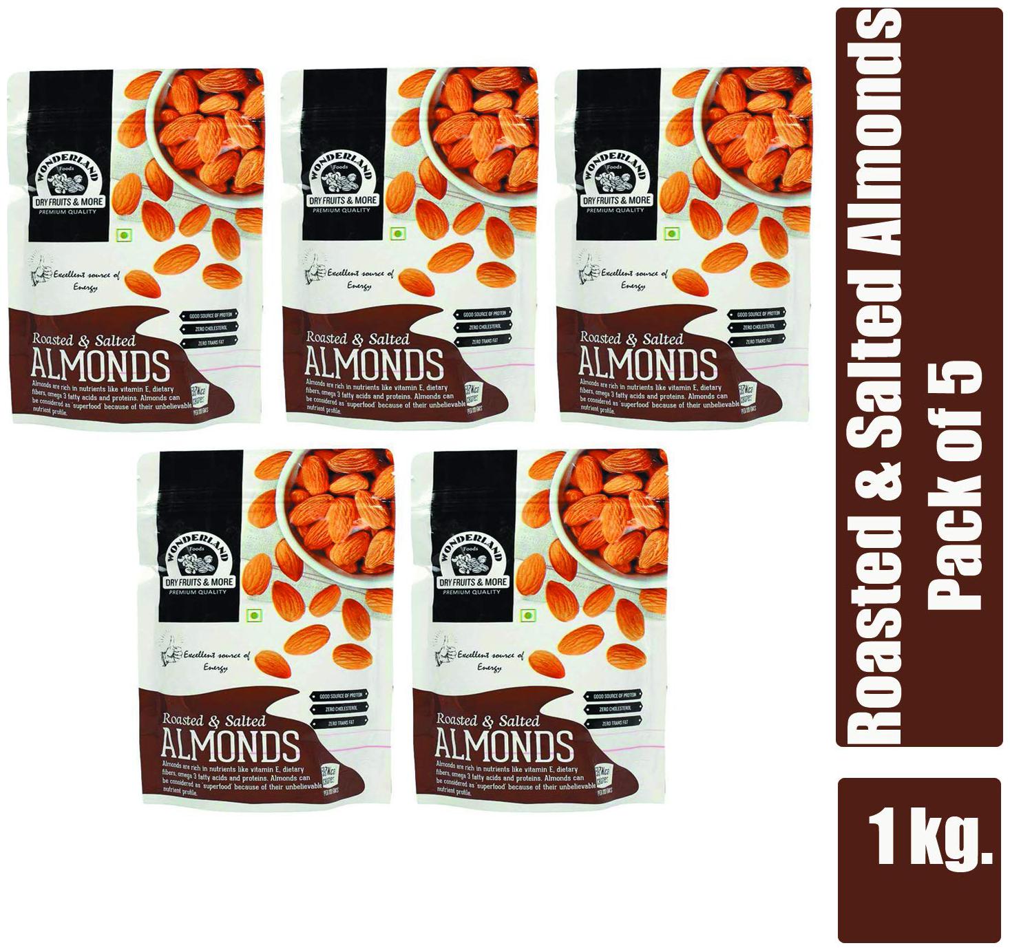 

Wonderland Roasted Satled Almonds 1kg (Pack of X 5 200g Each)