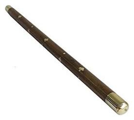 

Wooden Handcarved Sheesham Wood With Brass Design Walking Stick 24 Gift Item