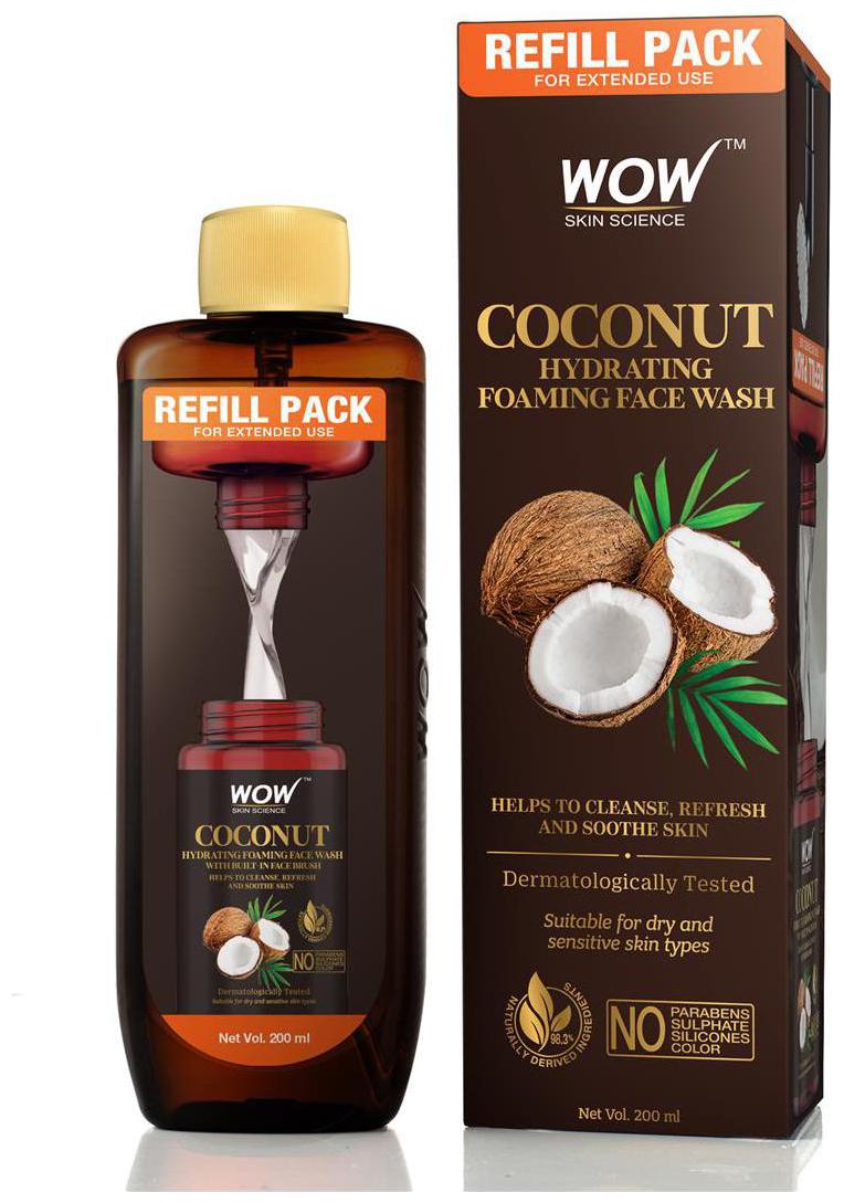 

WOW Skin Science Coconut Hydrating Foaming Face Wash 200ml (Pack of 1)