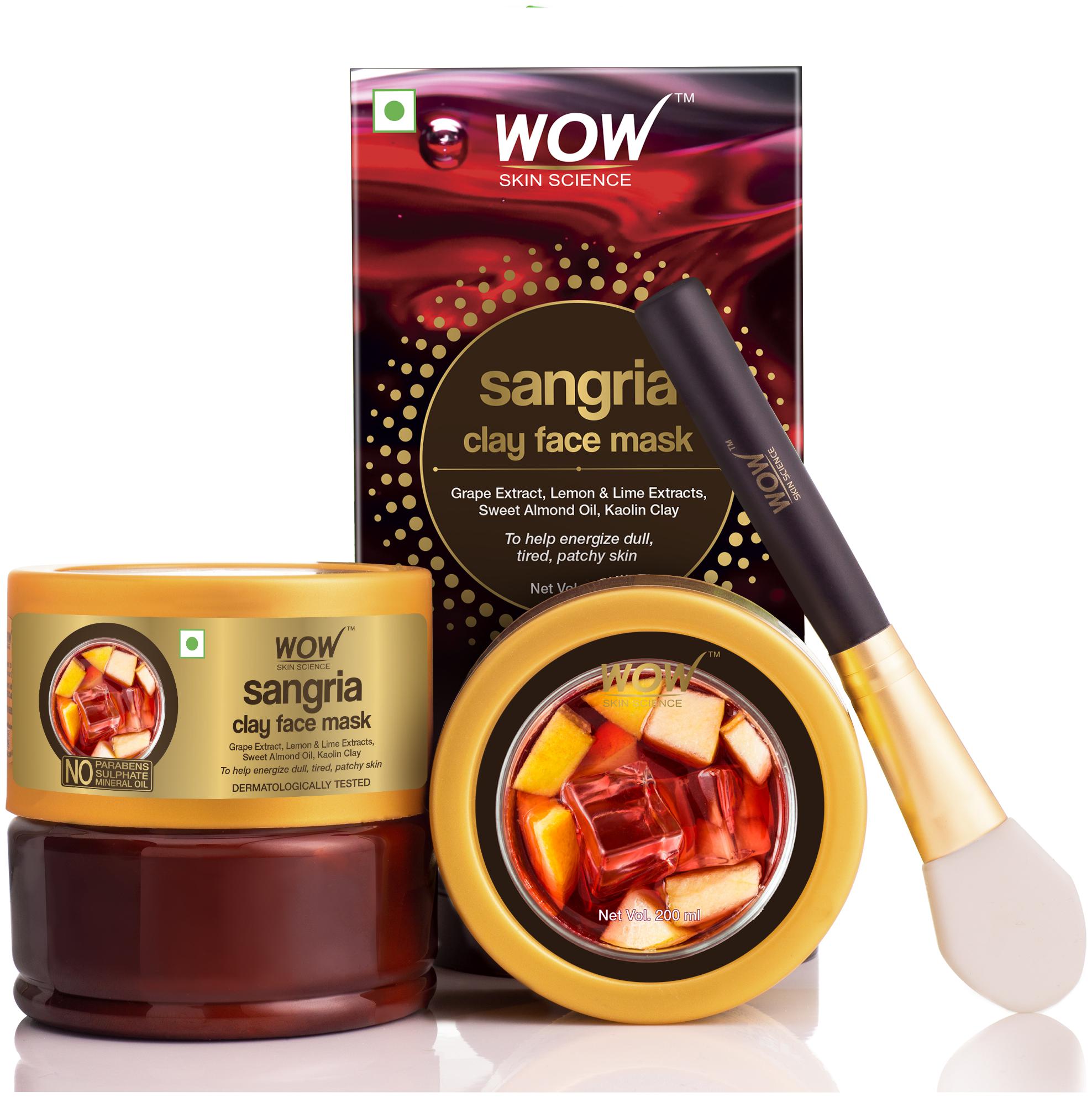 

WOW Skin Science Sangria Face Mask for Energizing Dull Tired Patchy Skin 200 ml (Pack Of 1)