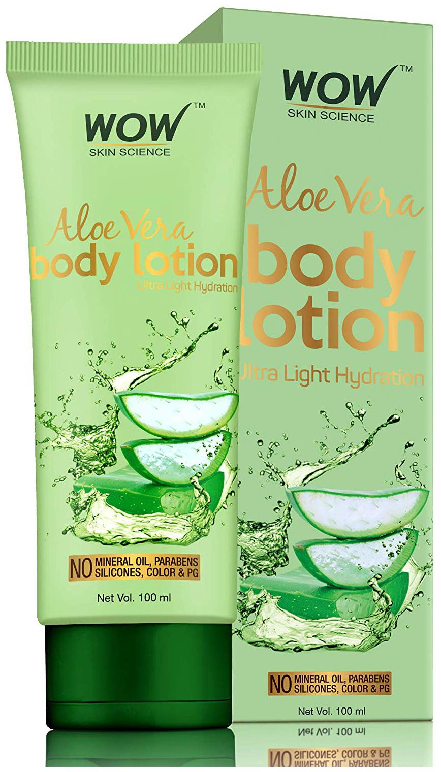 

Wow Skin Science Aloe Vera Body Lotion Ultra Light Hydration 100 ml Tube