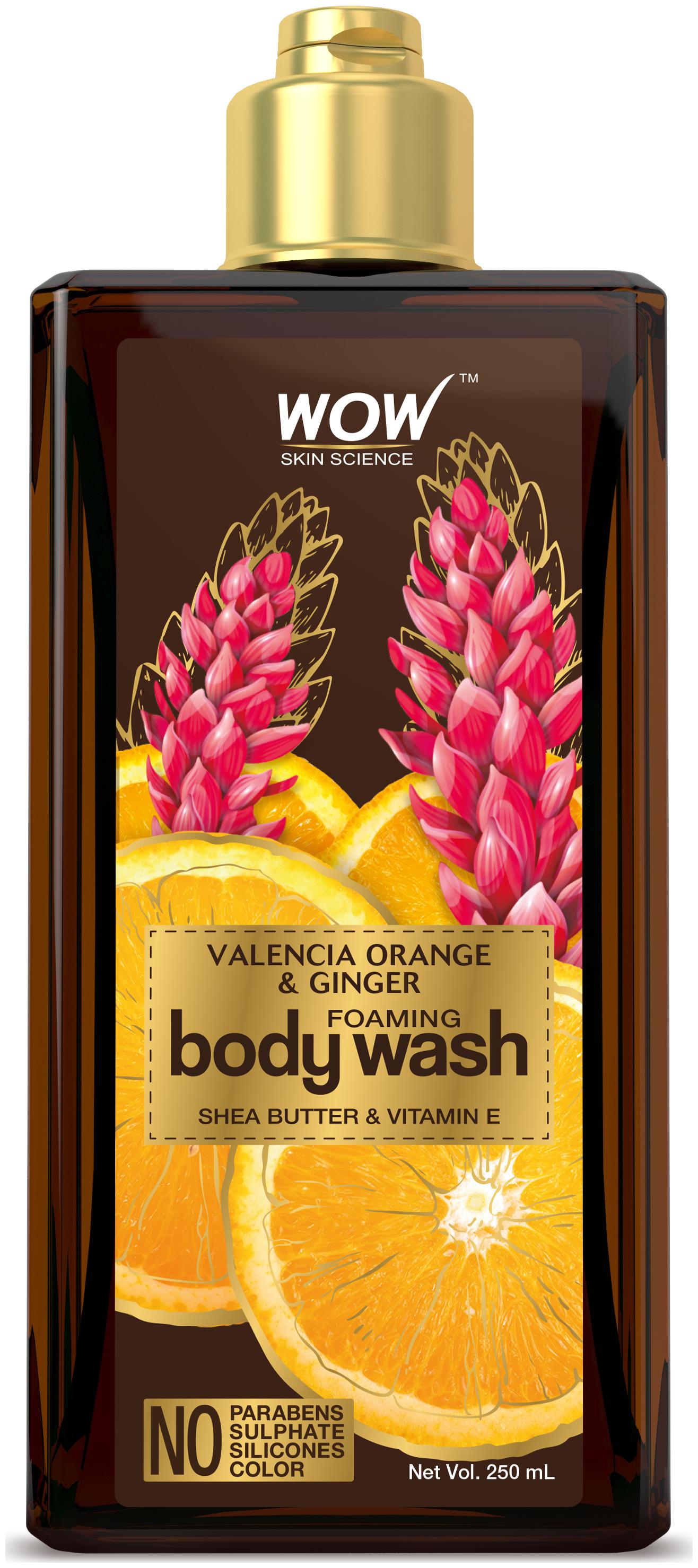 

WOW Skin Science Valencia Orange Ginger Foaming Body Wash - No Parabens Sulphate Silicones Color - 250mL