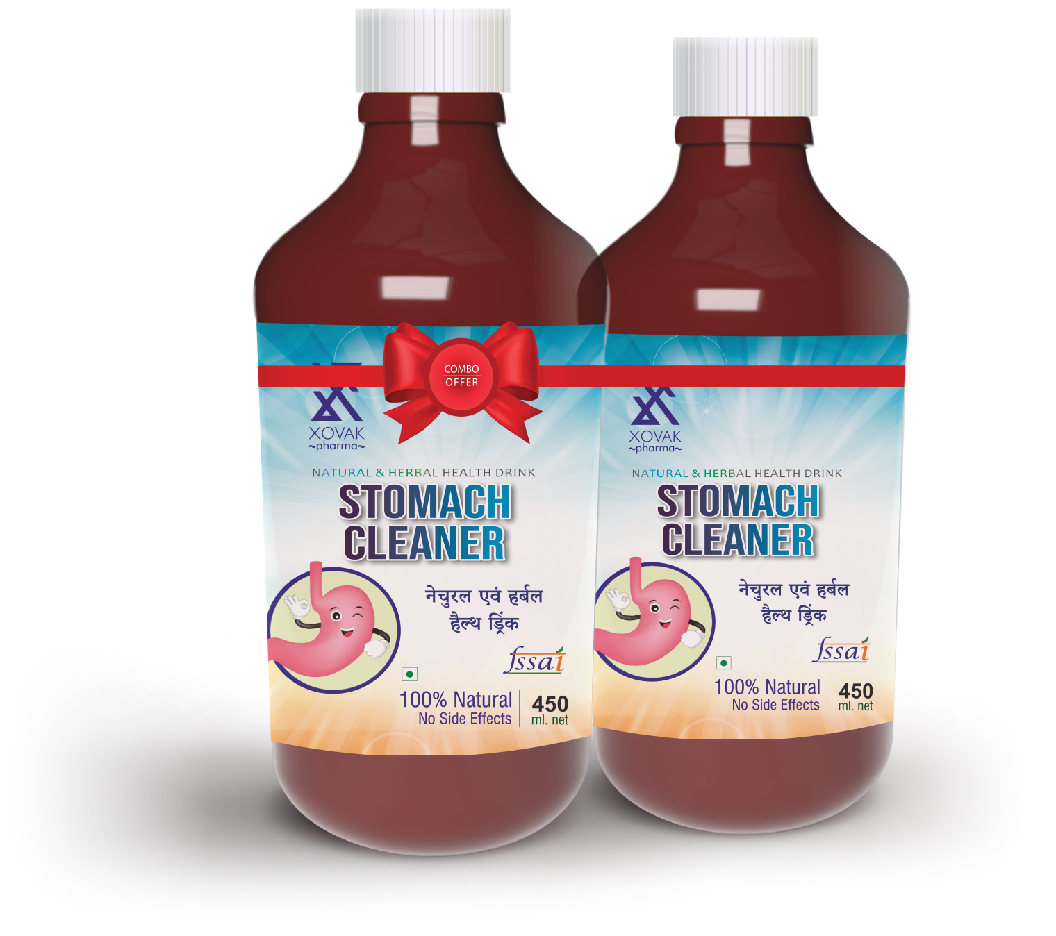 

Xovak Pharma Pure Natural Stomach Cleaner Helps in Digestion Relives Constipation 450ml each Pack of 2