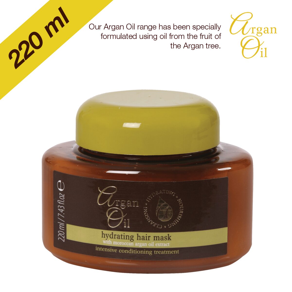 

Xpel Marketing Argan Oil Hydrating Hair Mask for Hairfall Control with Moroccan Argan Oil 220 ml - For All Hair Types